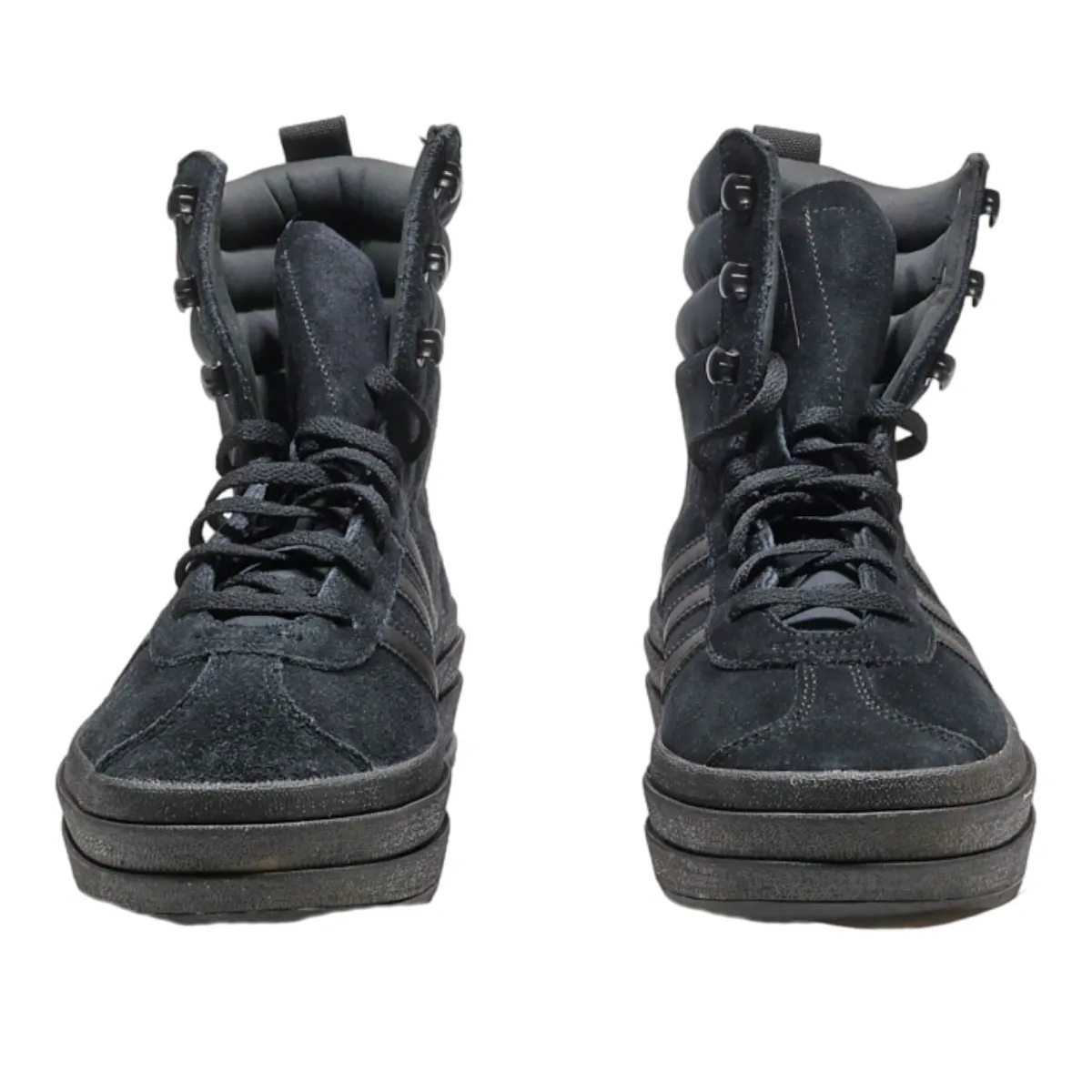 ADIDAS Gazelle 2023 Platform Trainers Black Suede Womens UK 6