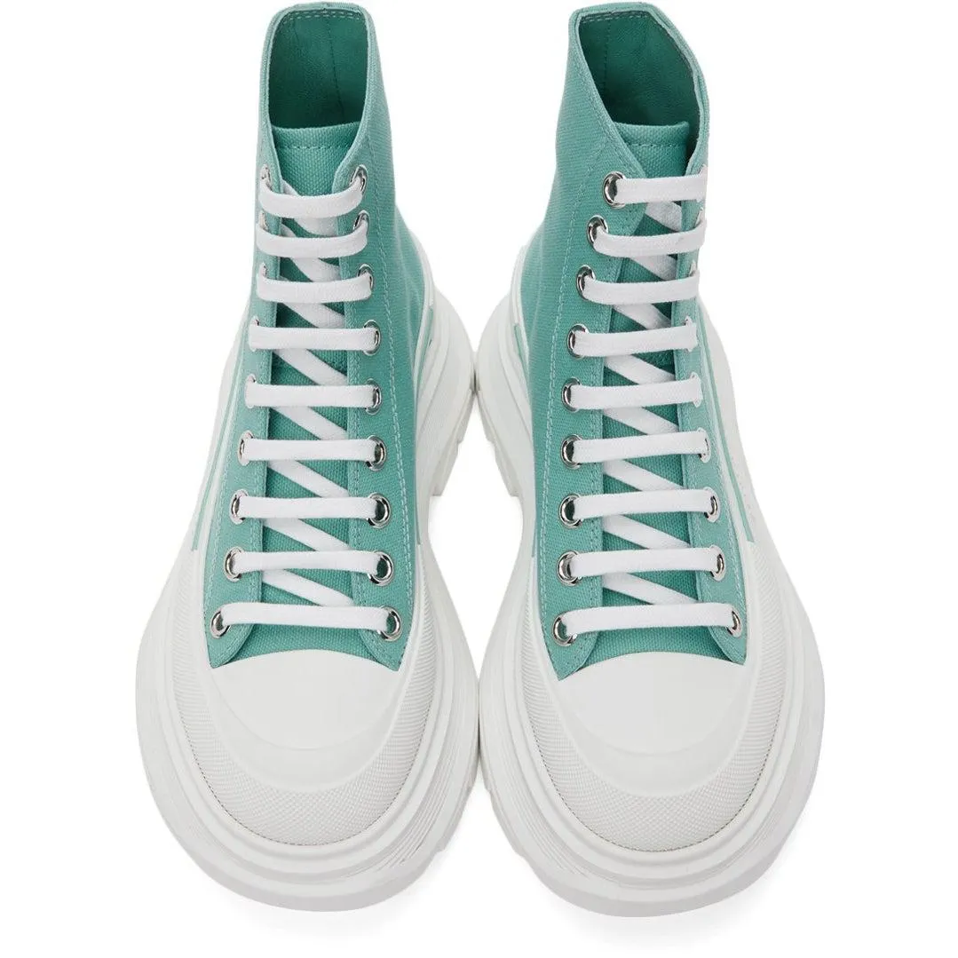 Alexander McQueen SSENSE Exclusive Green Tread Slick High Sneakers