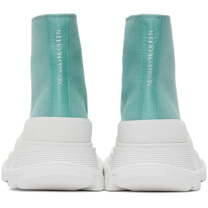 Alexander McQueen SSENSE Exclusive Green Tread Slick High Sneakers