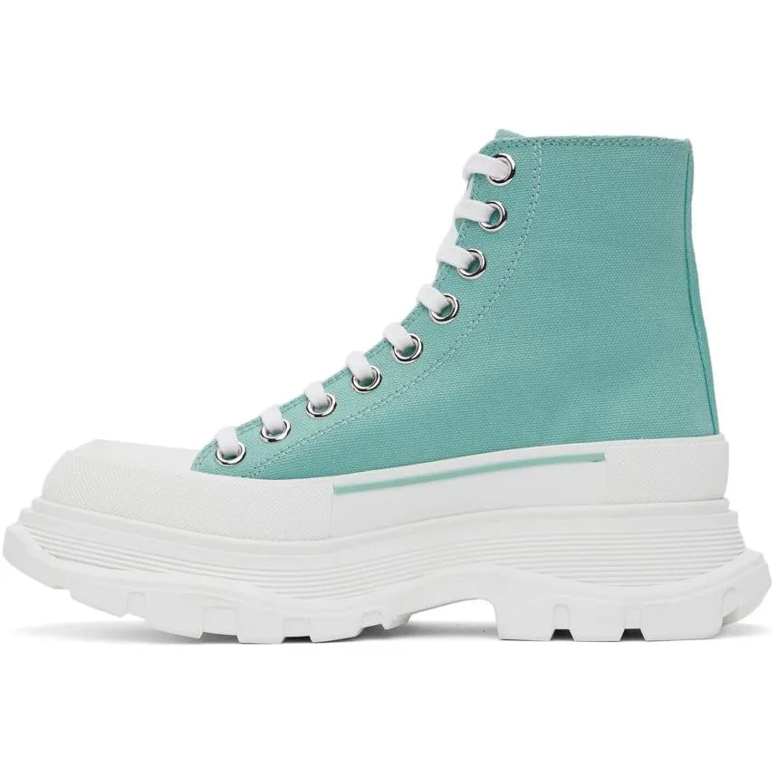 Alexander McQueen SSENSE Exclusive Green Tread Slick High Sneakers