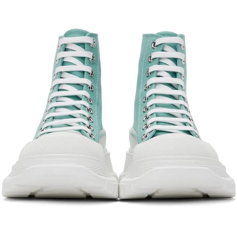 Alexander McQueen SSENSE Exclusive Green Tread Slick High Sneakers