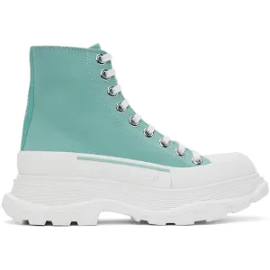 Alexander McQueen SSENSE Exclusive Green Tread Slick High Sneakers