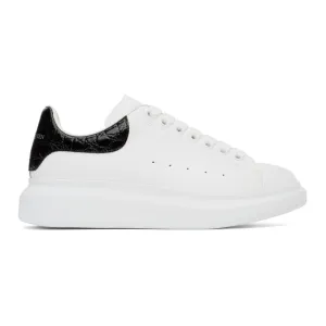 Alexander McQueen White and Black Croc Oversized Sneakers