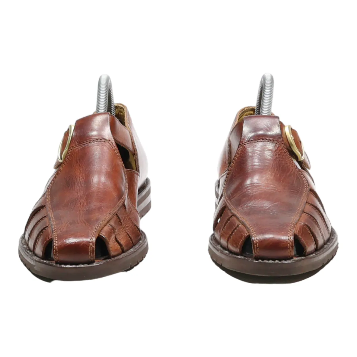 BALLY Fisherman Sandals Brown Leather Mens UK 7.5