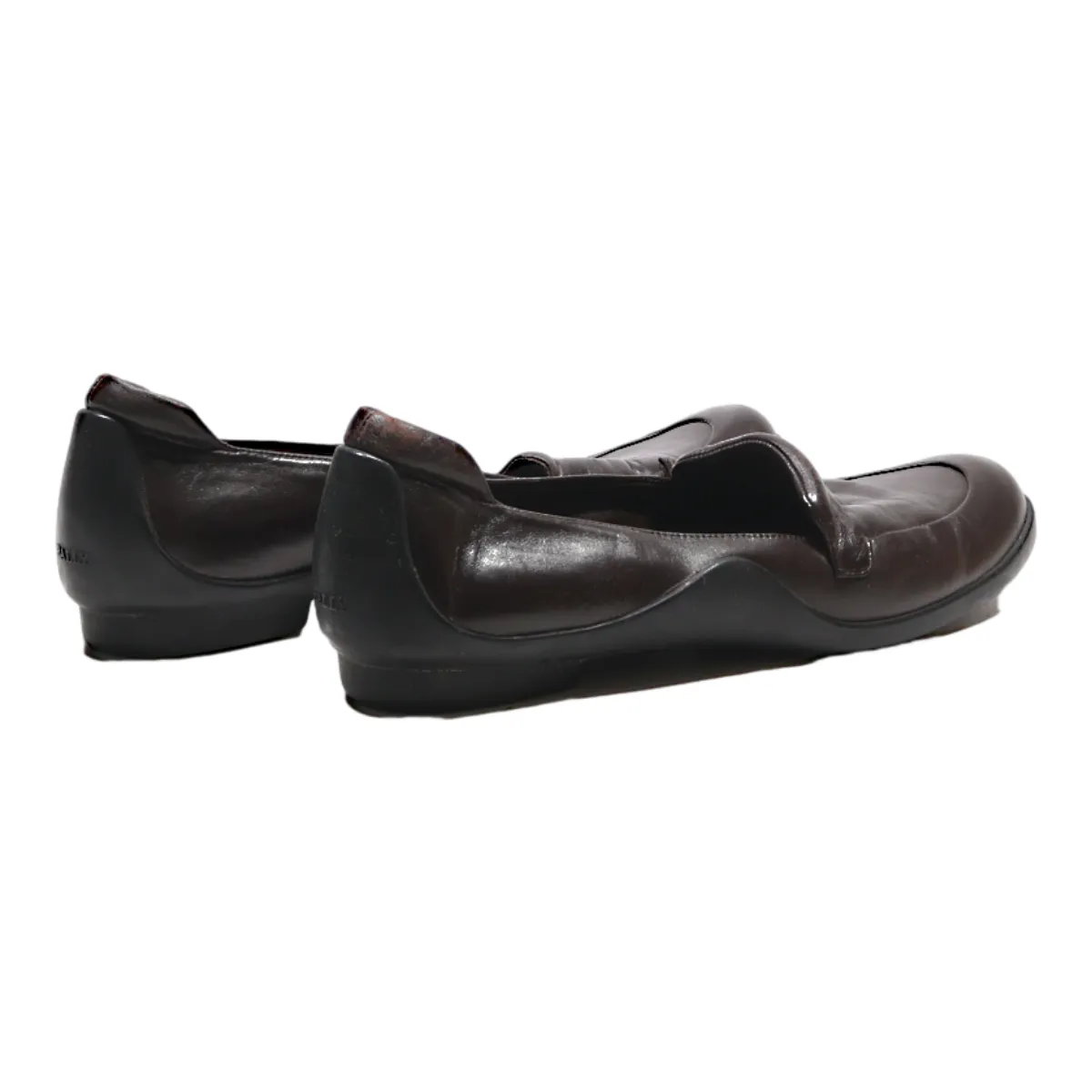 BALLY Loafer Shoes Brown Leather Mens UK 7.5