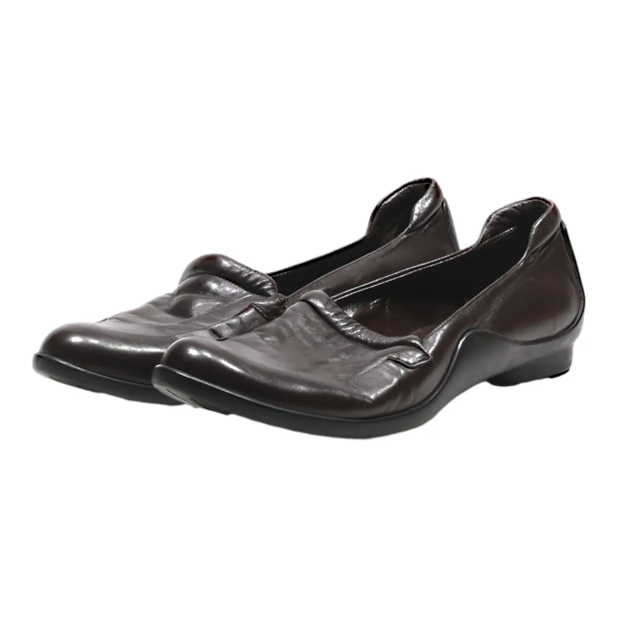 BALLY Loafer Shoes Brown Leather Mens UK 7.5