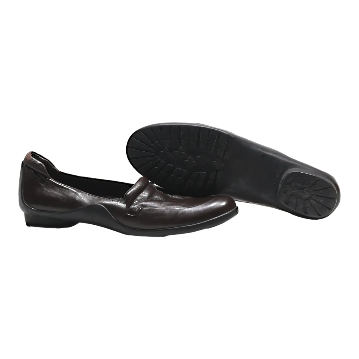 BALLY Loafer Shoes Brown Leather Mens UK 7.5