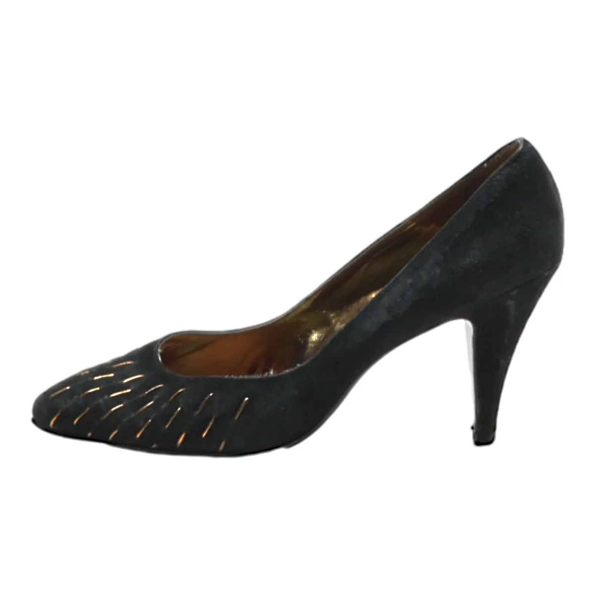 BALLY SUISSE Pump Heels Black Suede Womens UK 2.5
