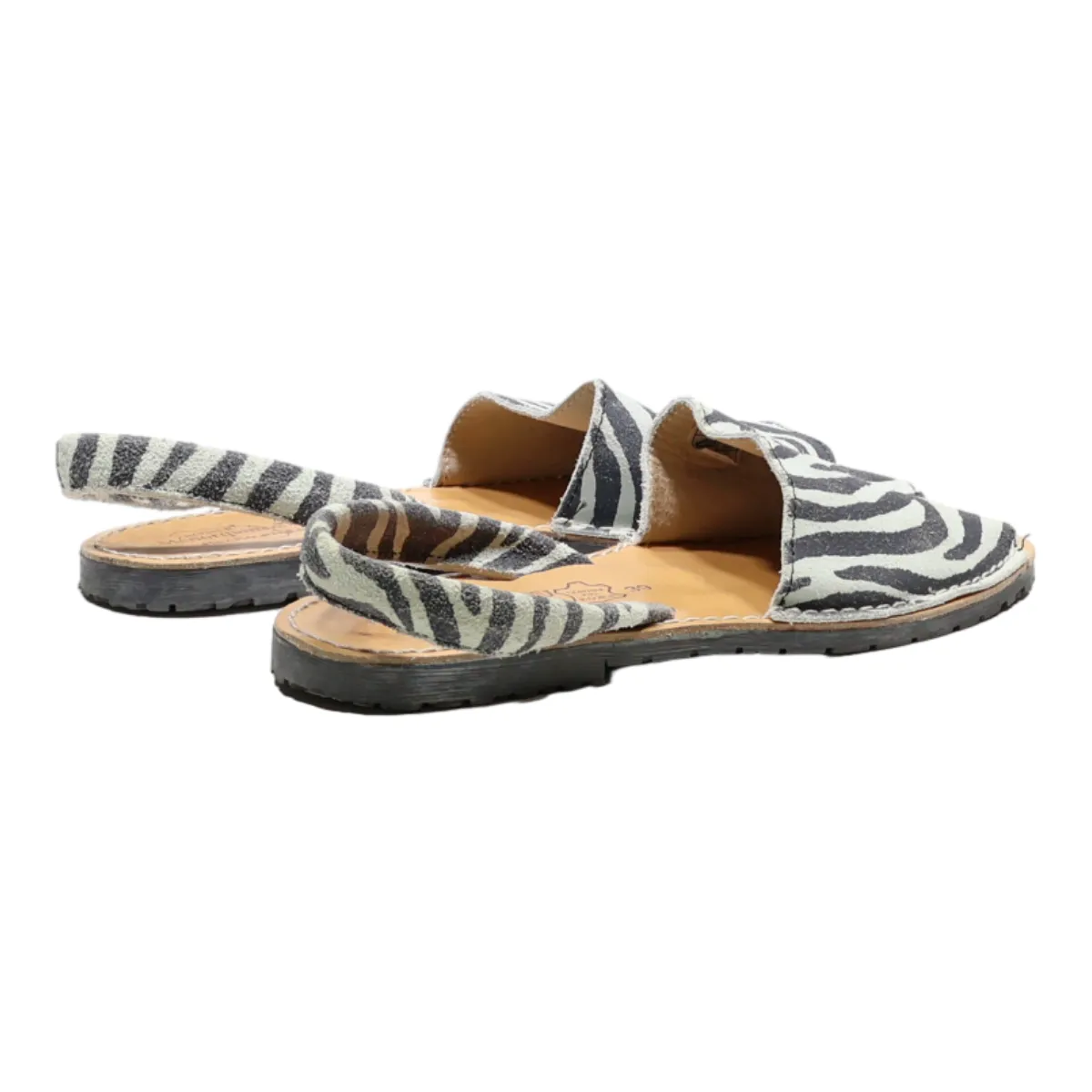 BOMER MENORPUINA D'ESTIU Strappy Sandals Grey Leather Womens UK 6
