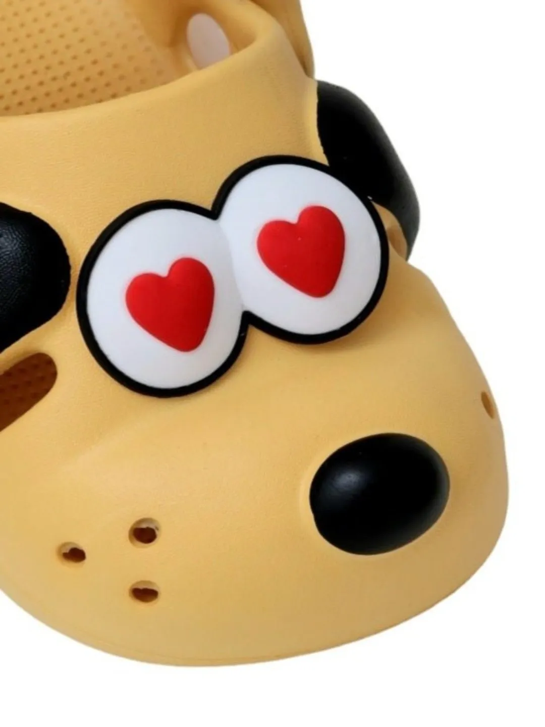 Bright Yellow Adorable Puppy Love Clogs for Girls