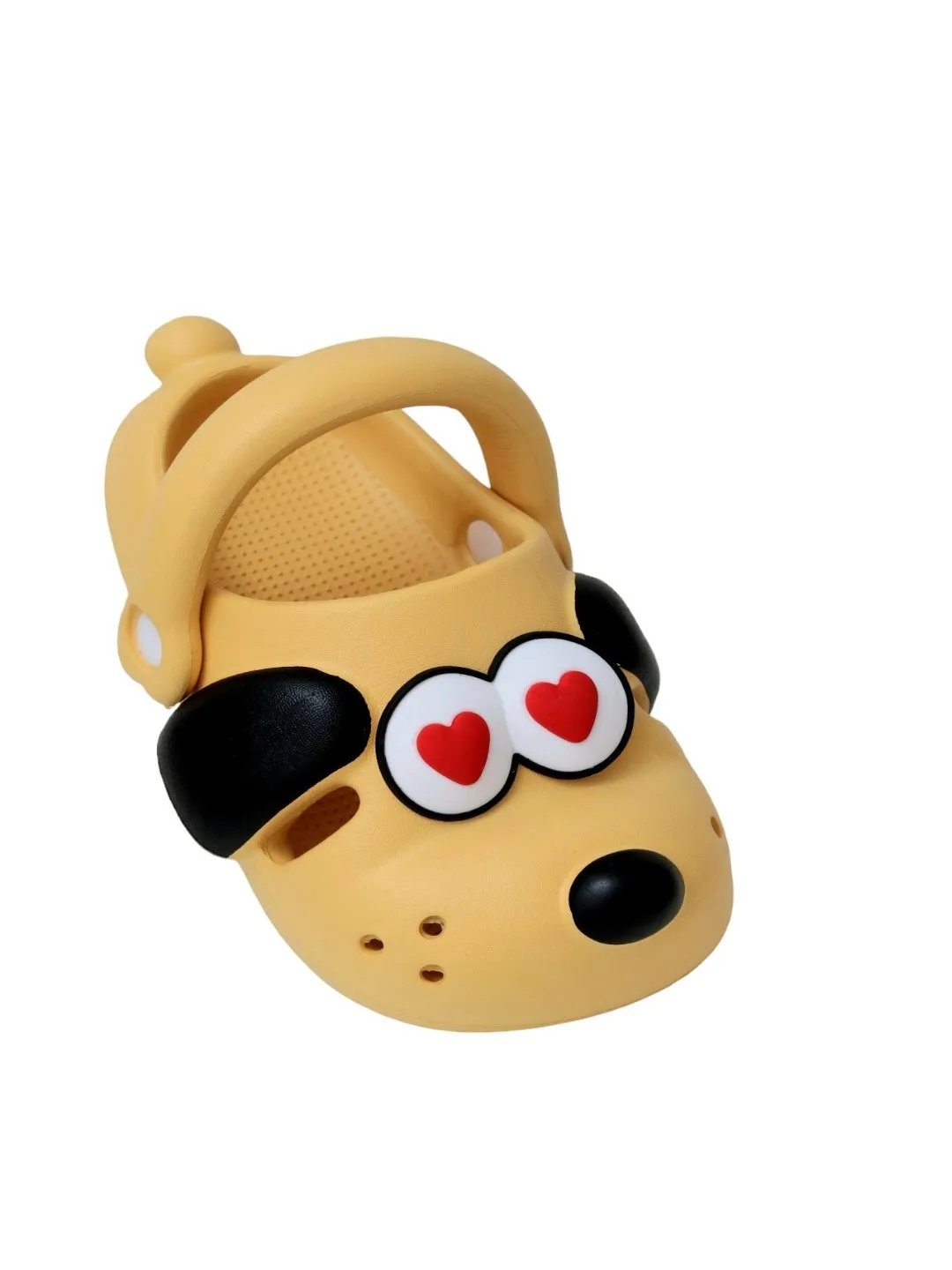 Bright Yellow Adorable Puppy Love Clogs for Girls