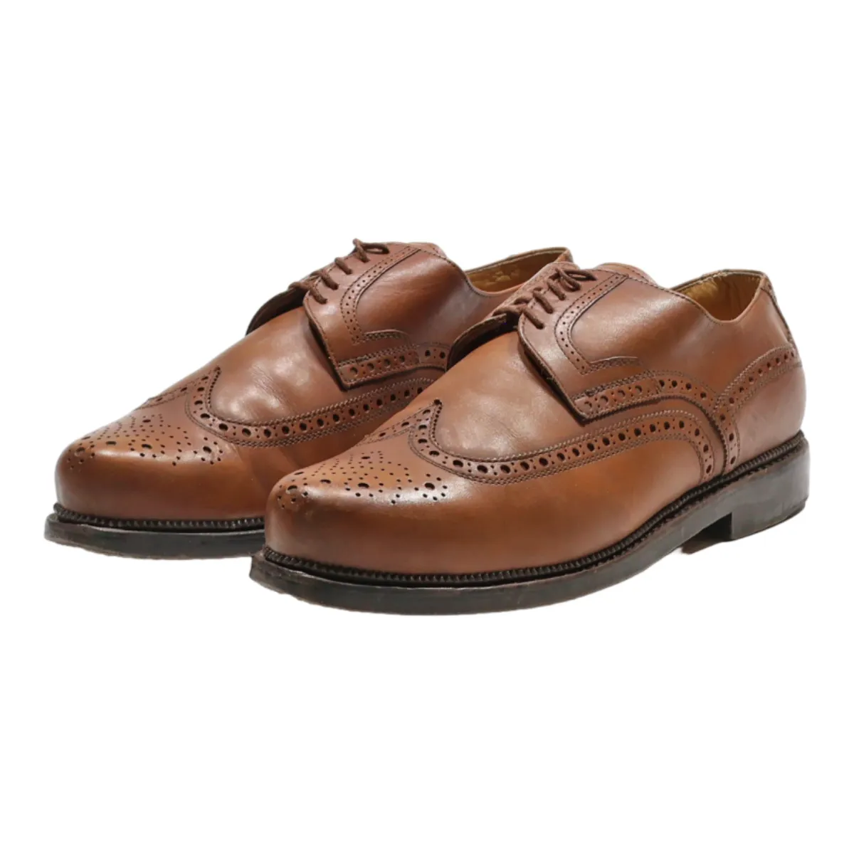 Brogue Shoes Brown Leather Mens UK 6