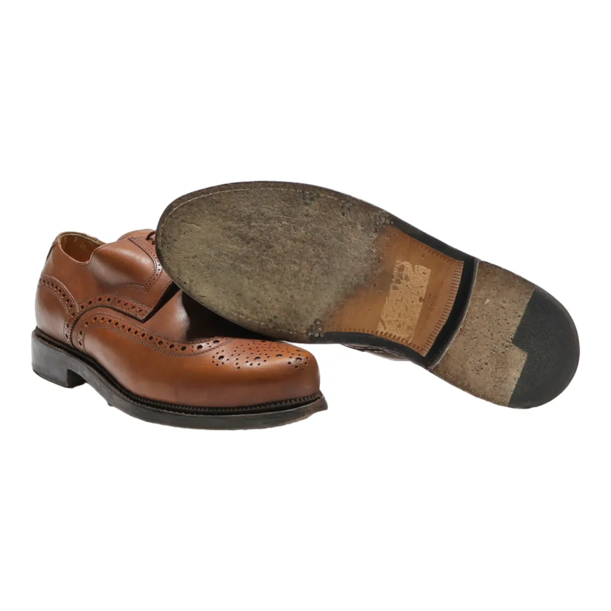 Brogue Shoes Brown Leather Mens UK 6