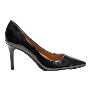 CALVIN KLEIN Pump Heels Black Leather Womens UK 4.5