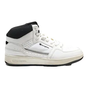 CHAMPION High Top Trainers White Leather Mens UK 8.5