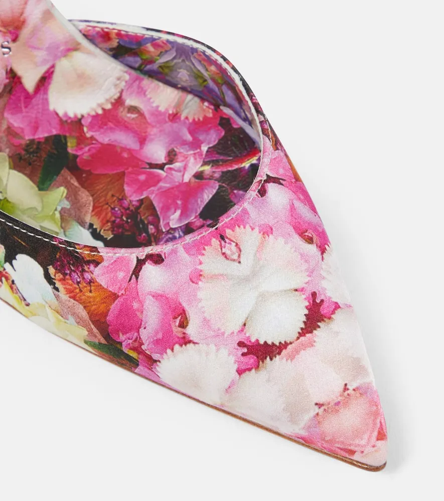 Christian Louboutin Iriza 100 floral cr√É¬™pe satin pumps