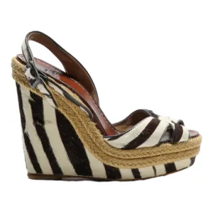 CHRISTIAN LOUBOUTIN Wedge Heels Beige Synthetic Womens UK 3