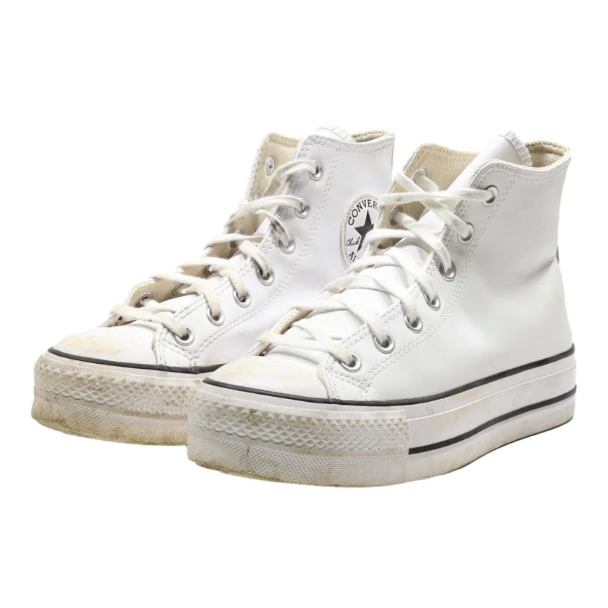 CONVERSE Chuck Taylor All Star 2018 High Top Trainers White Leather Womens UK 6
