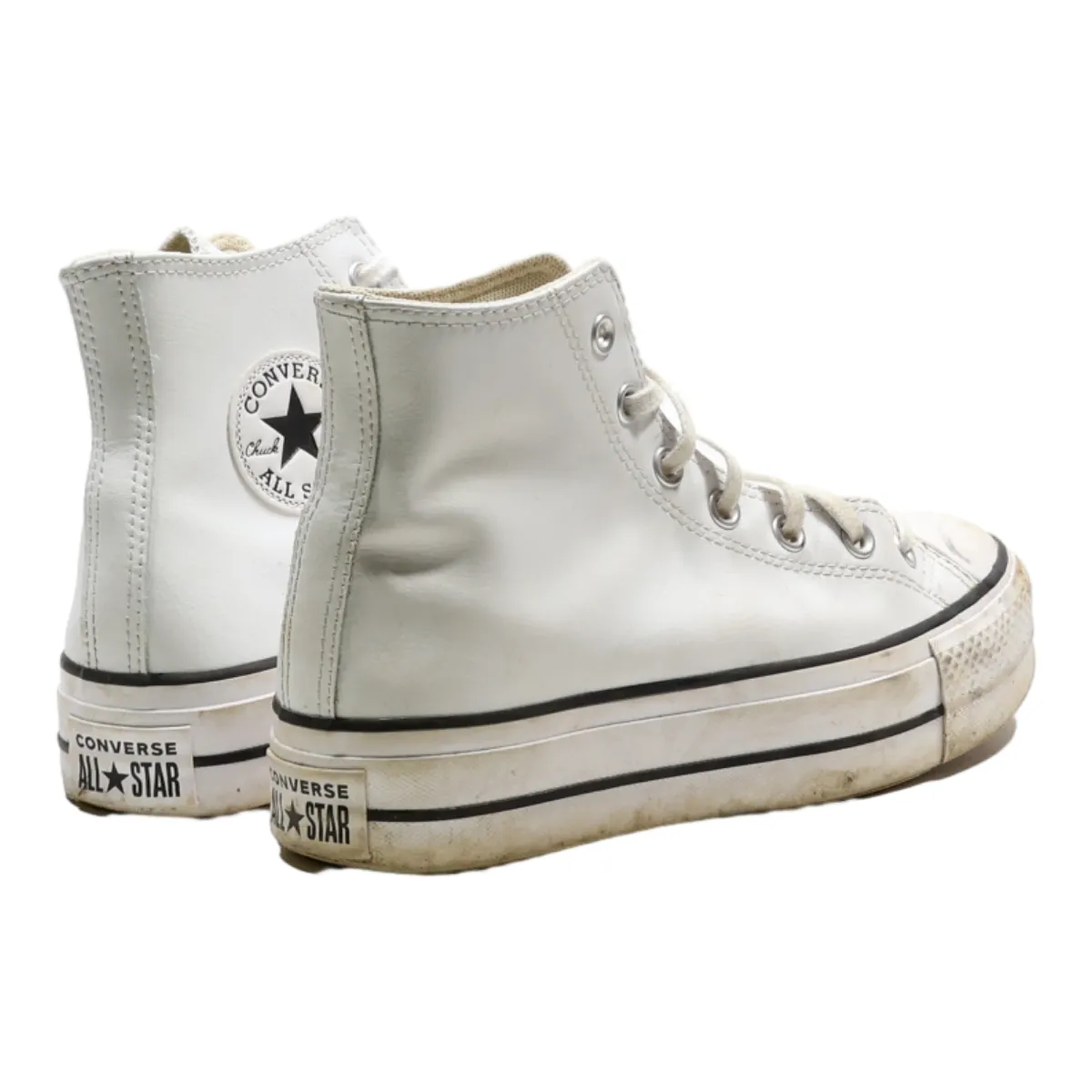 CONVERSE Chuck Taylor All Star 2018 High Top Trainers White Leather Womens UK 6