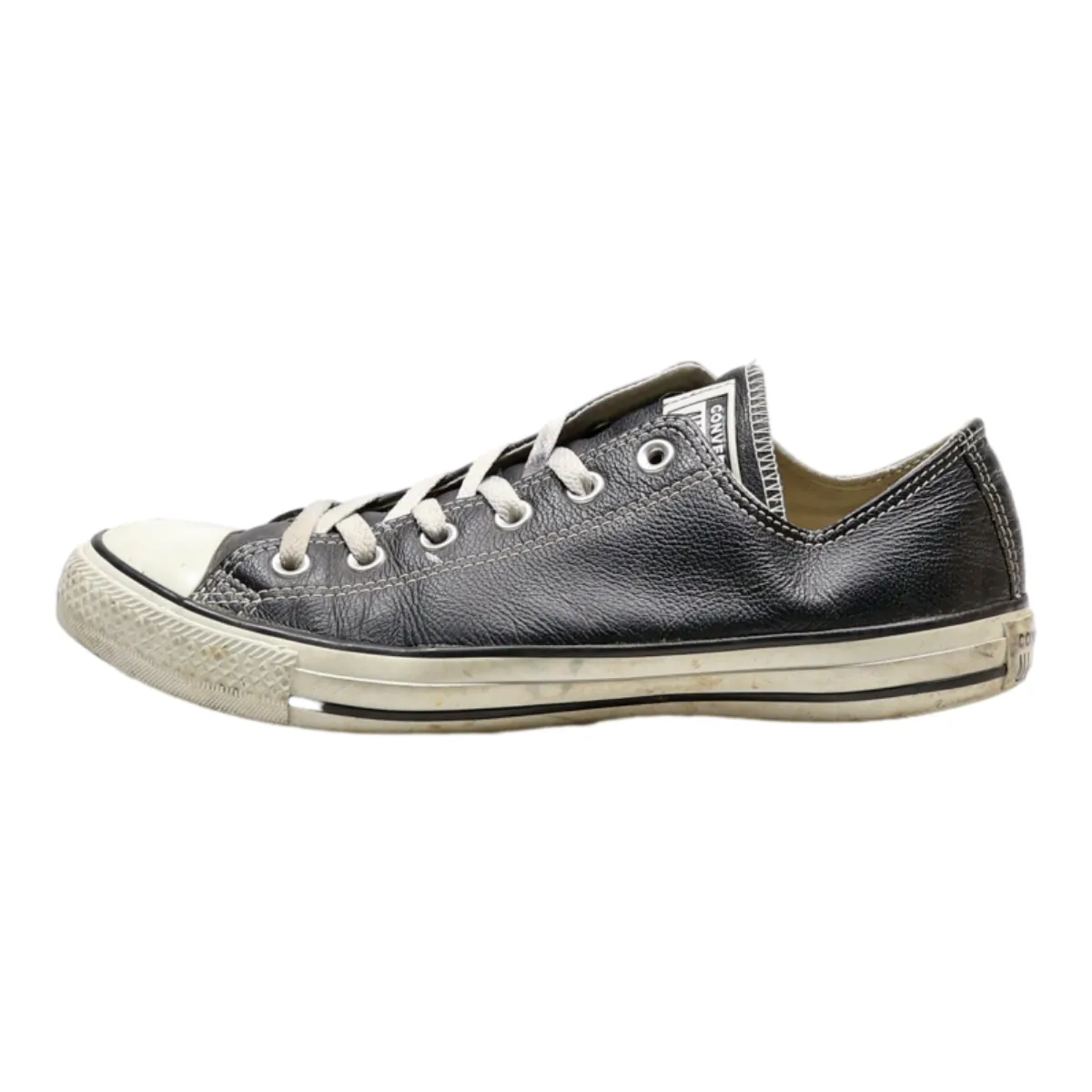 CONVERSE Chuck Taylor All Star Low Top Trainers Black Leather Womens UK 8