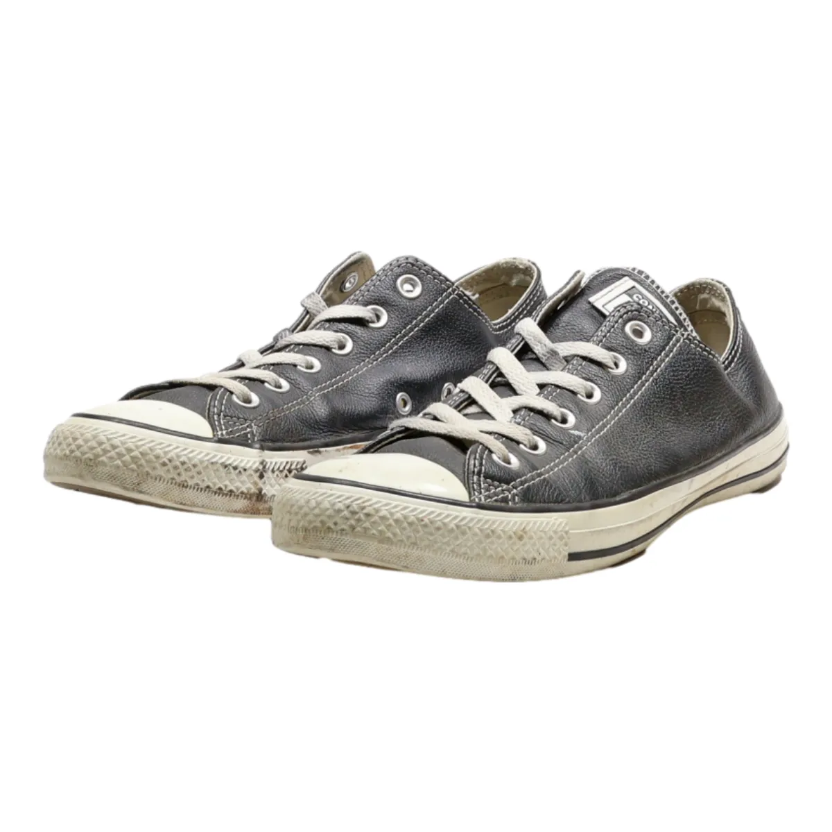 CONVERSE Chuck Taylor All Star Low Top Trainers Black Leather Womens UK 8