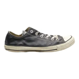 CONVERSE Chuck Taylor All Star Low Top Trainers Black Leather Womens UK 8