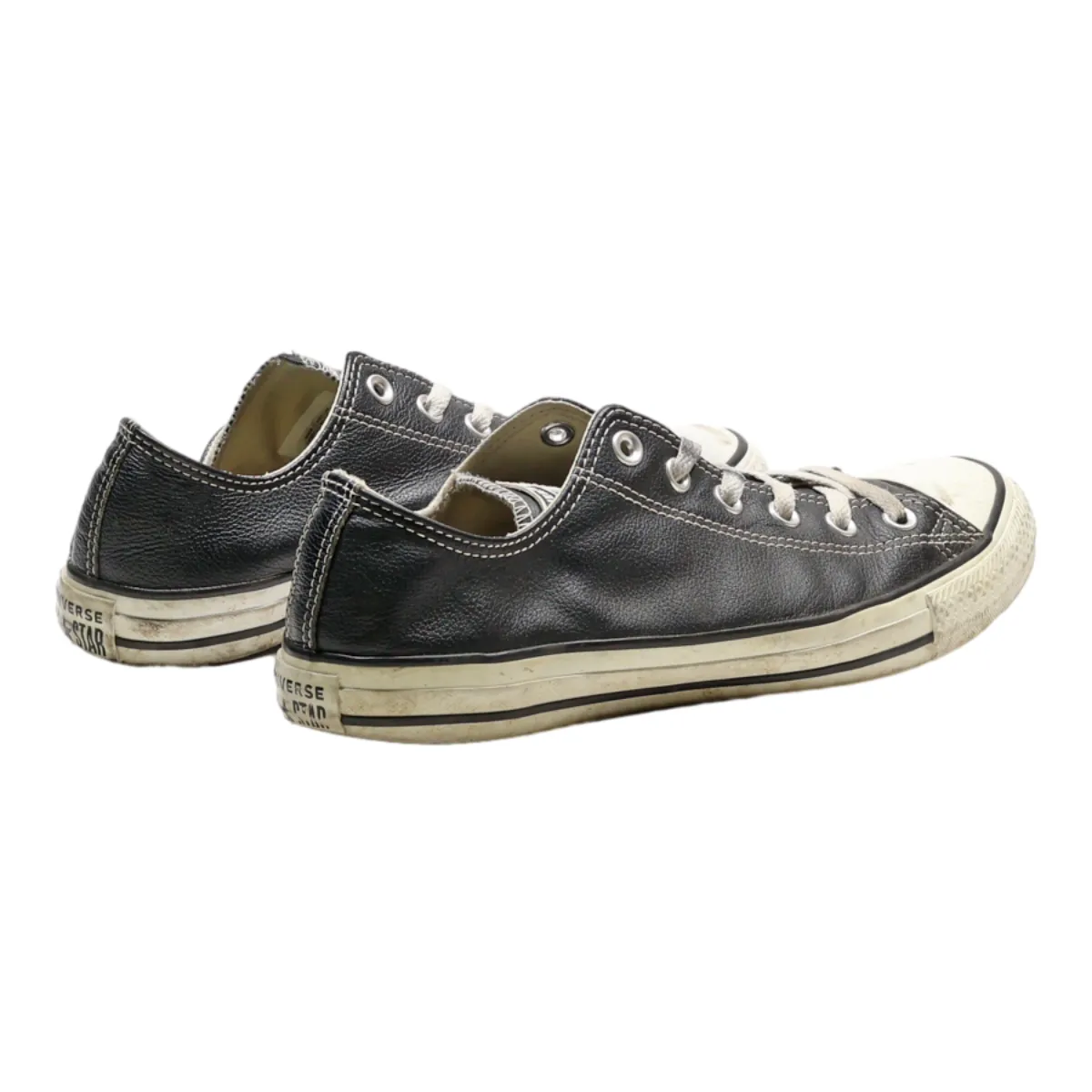 CONVERSE Chuck Taylor All Star Low Top Trainers Black Leather Womens UK 8
