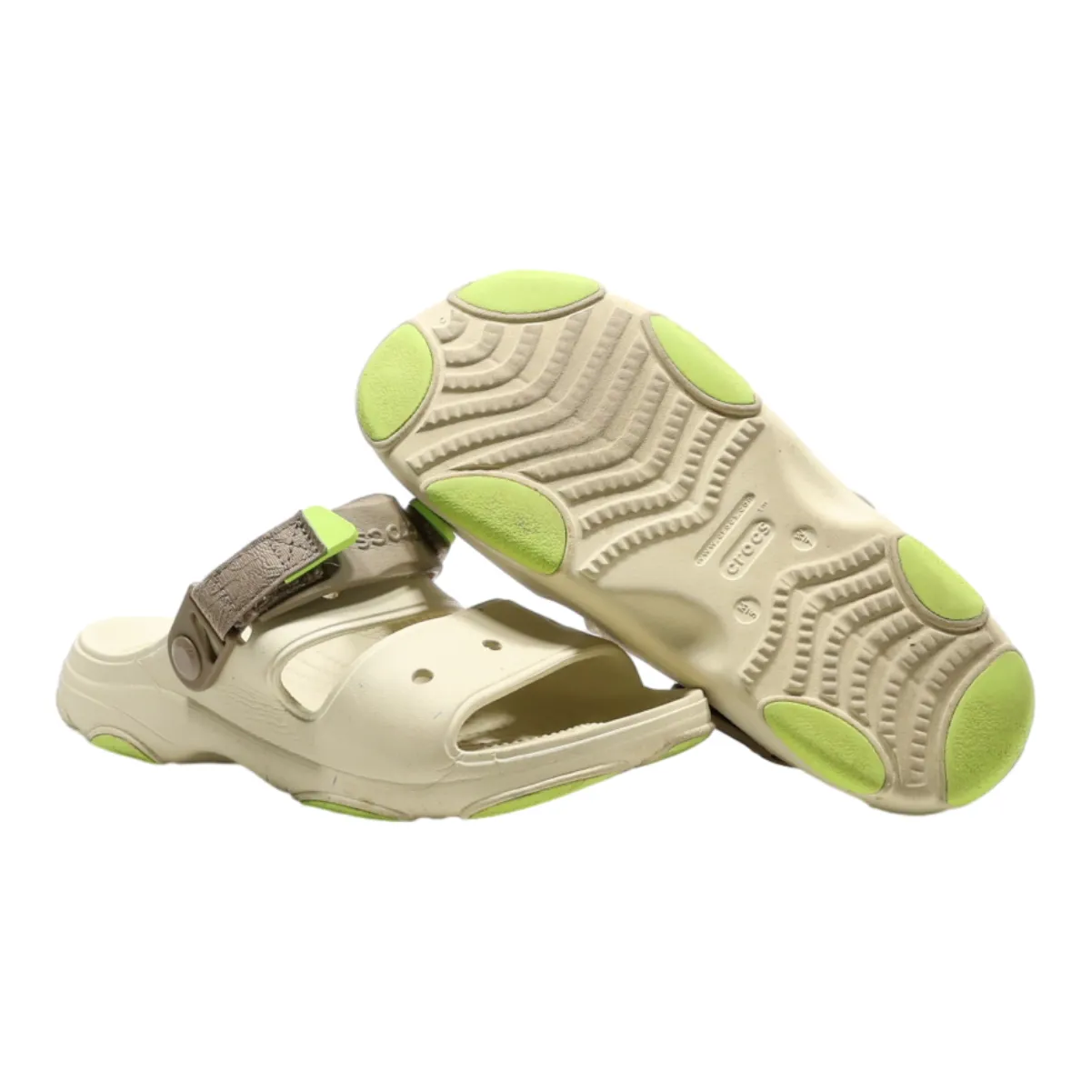 CROCS Slider Sandals Beige Synthetic Womens UK 5