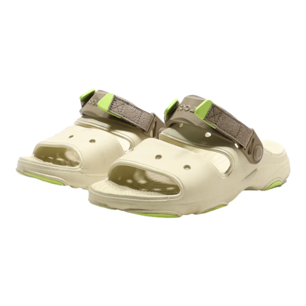CROCS Slider Sandals Beige Synthetic Womens UK 5