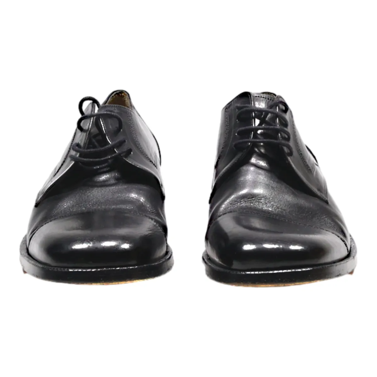 DA MARSIL Derby Shoes Black Leather Mens UK 7