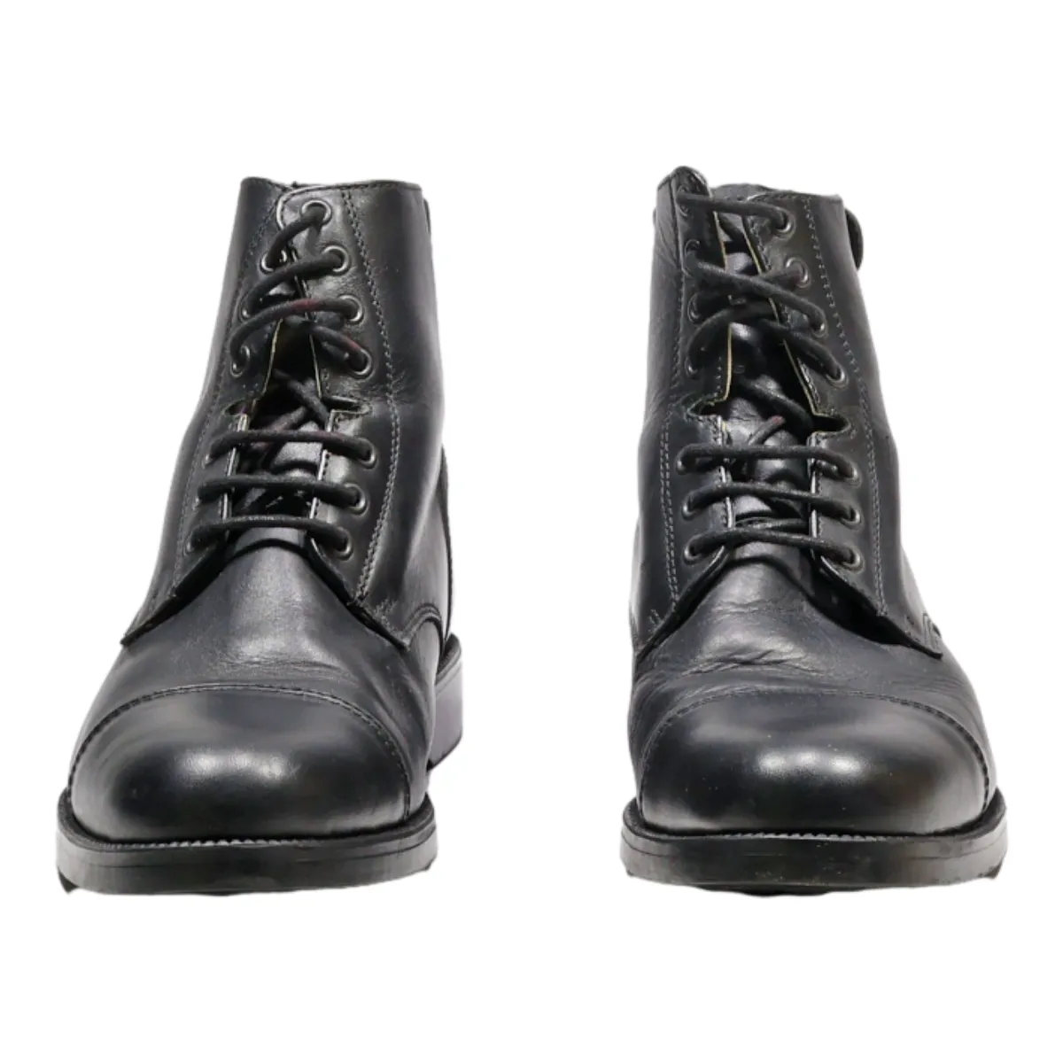 DECATHLON Ankle Boots Black Leather Womens UK 6.5