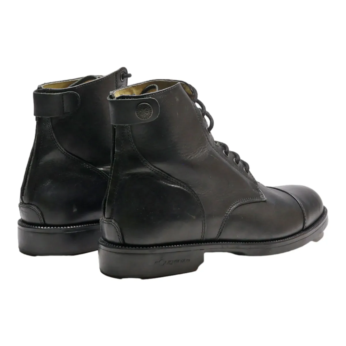 DECATHLON Ankle Boots Black Leather Womens UK 6.5