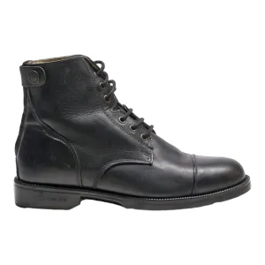 DECATHLON Ankle Boots Black Leather Womens UK 6.5
