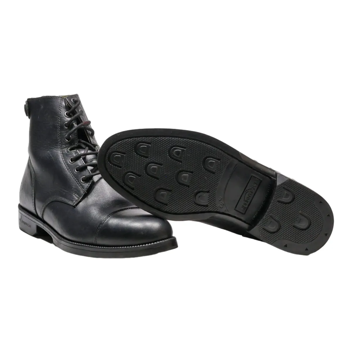 DECATHLON Ankle Boots Black Leather Womens UK 6.5