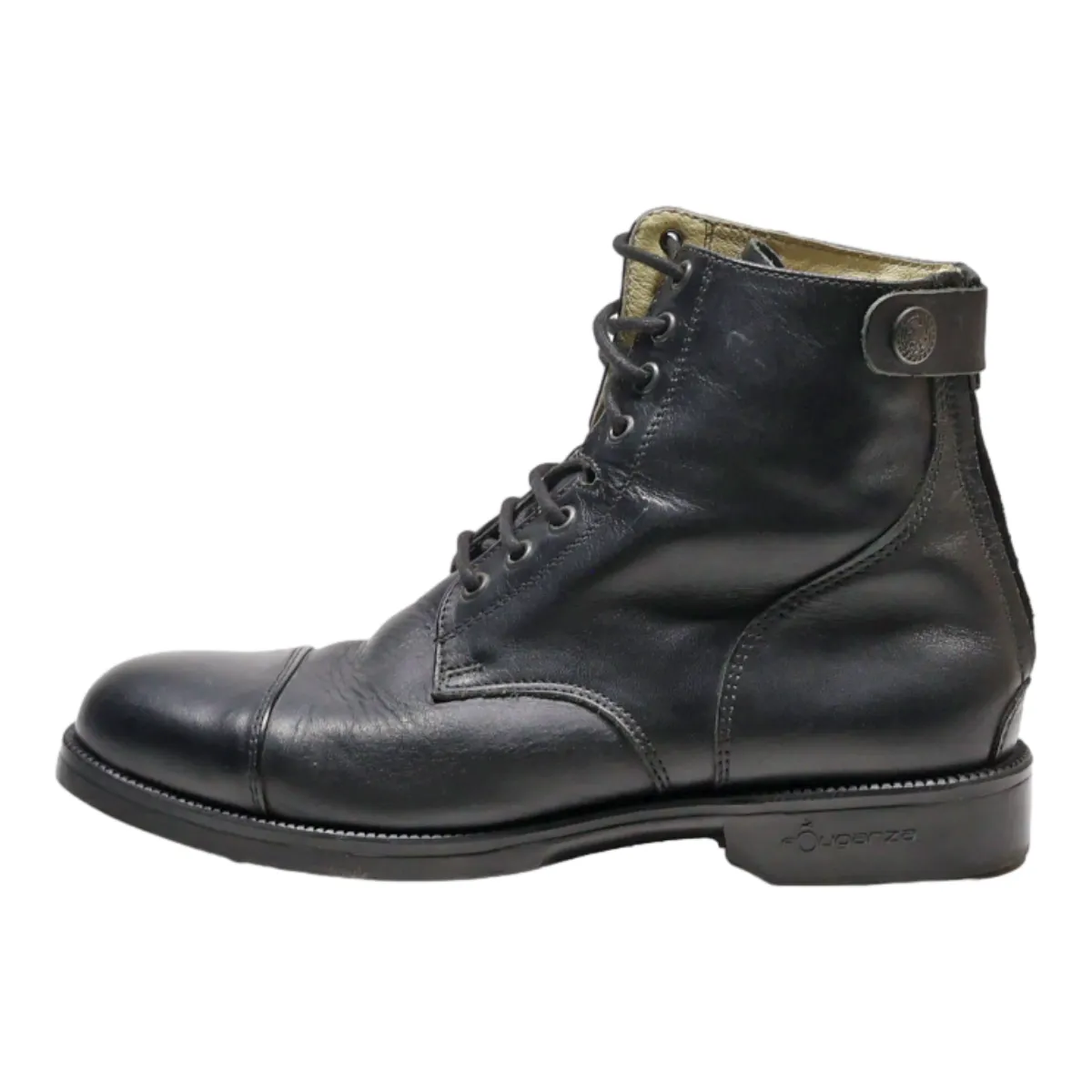 DECATHLON Ankle Boots Black Leather Womens UK 6.5