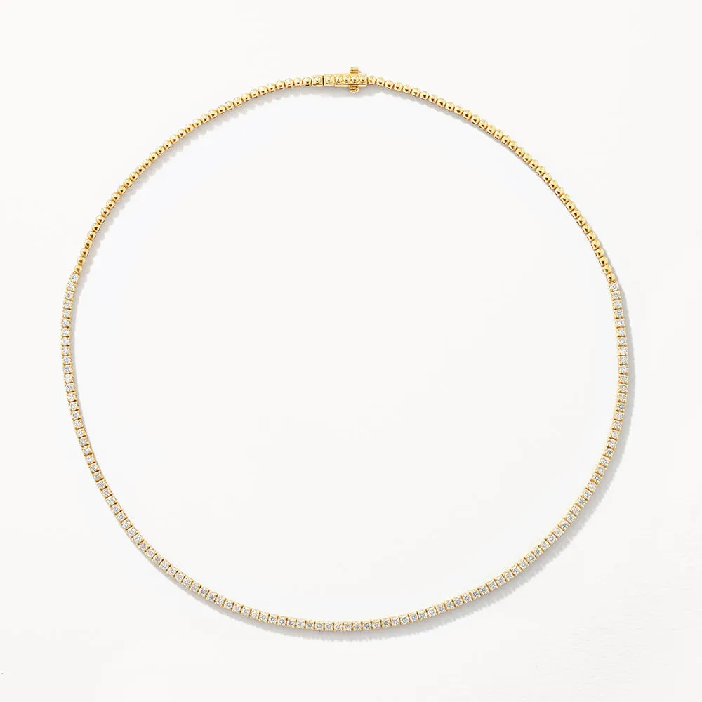 Diamond Tennis Necklace in 10k Gold