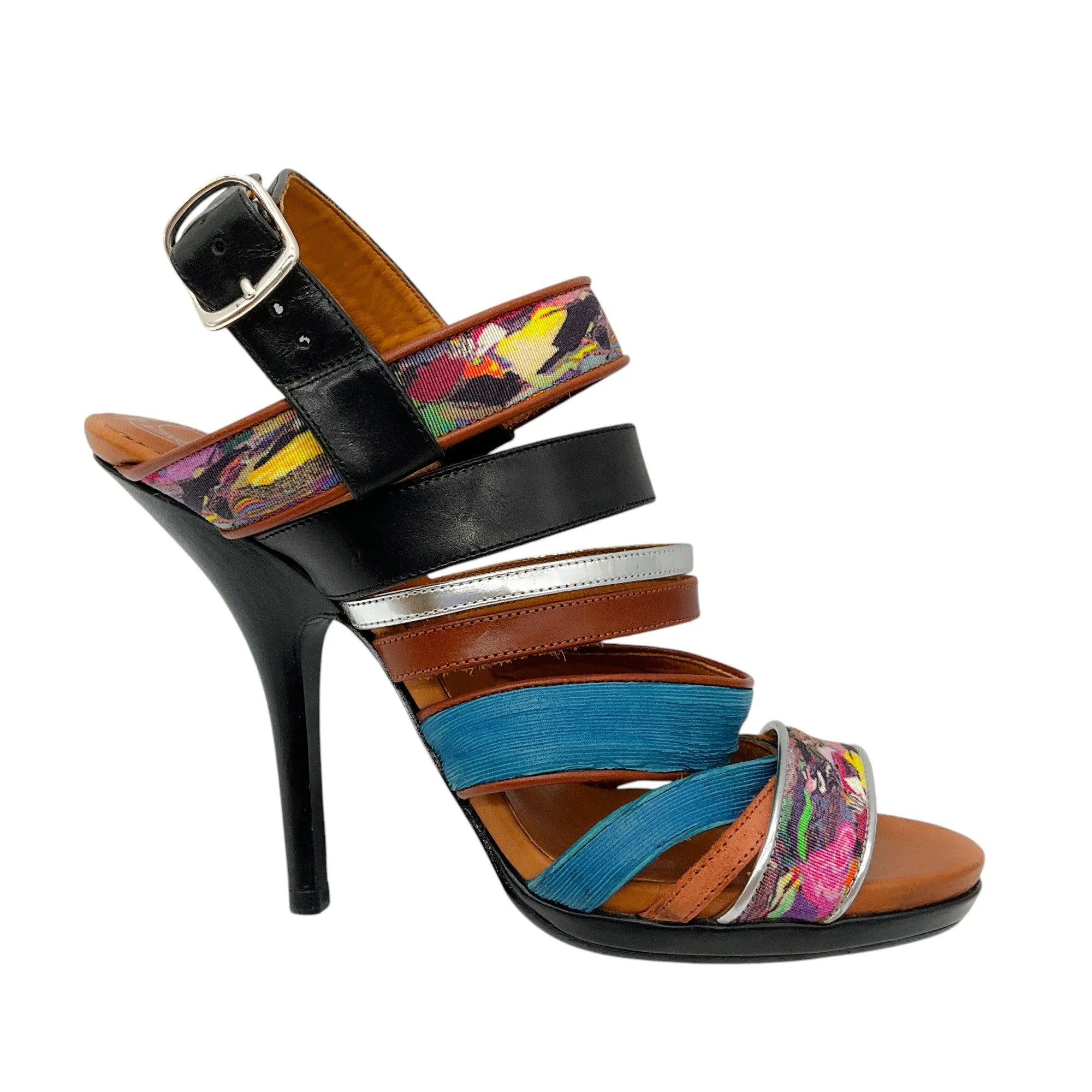 Dries van Noten Blue / Black Multi Strap Sandals