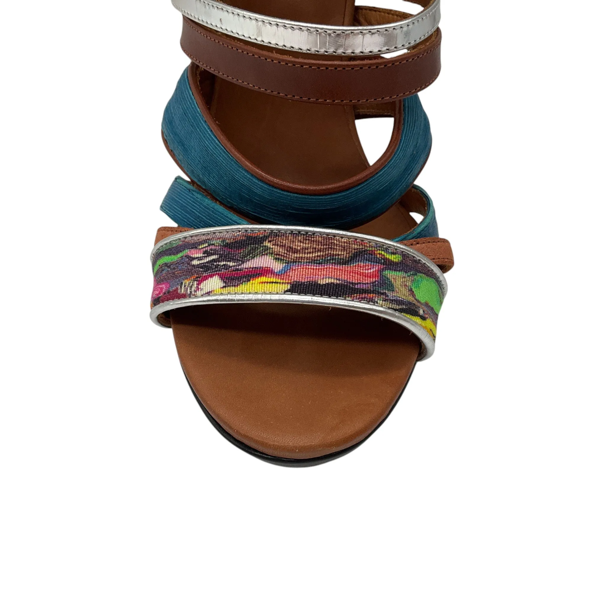 Dries van Noten Blue / Black Multi Strap Sandals
