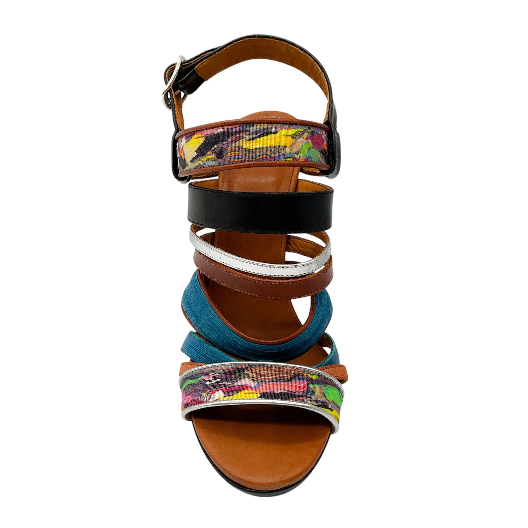 Dries van Noten Blue / Black Multi Strap Sandals