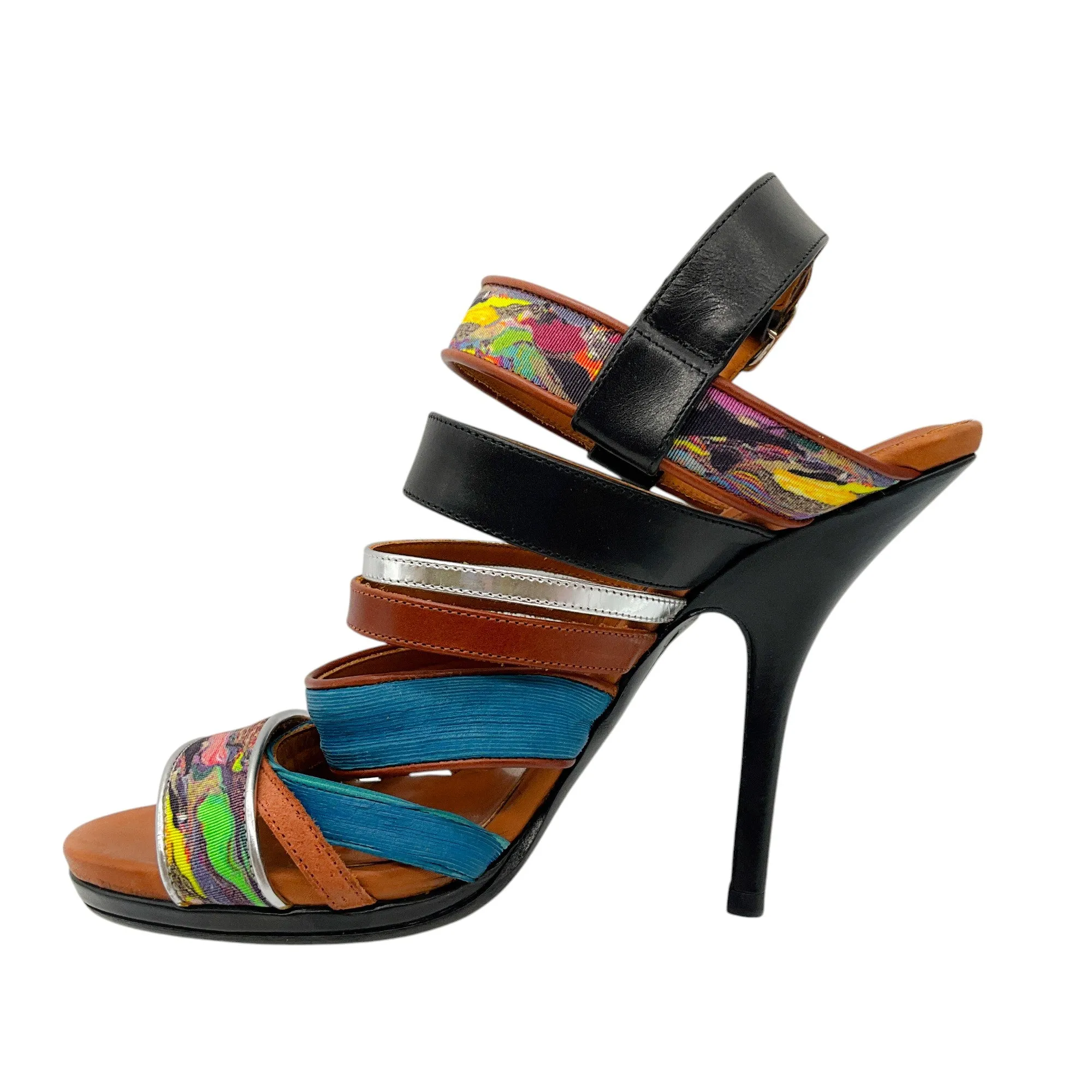Dries van Noten Blue / Black Multi Strap Sandals