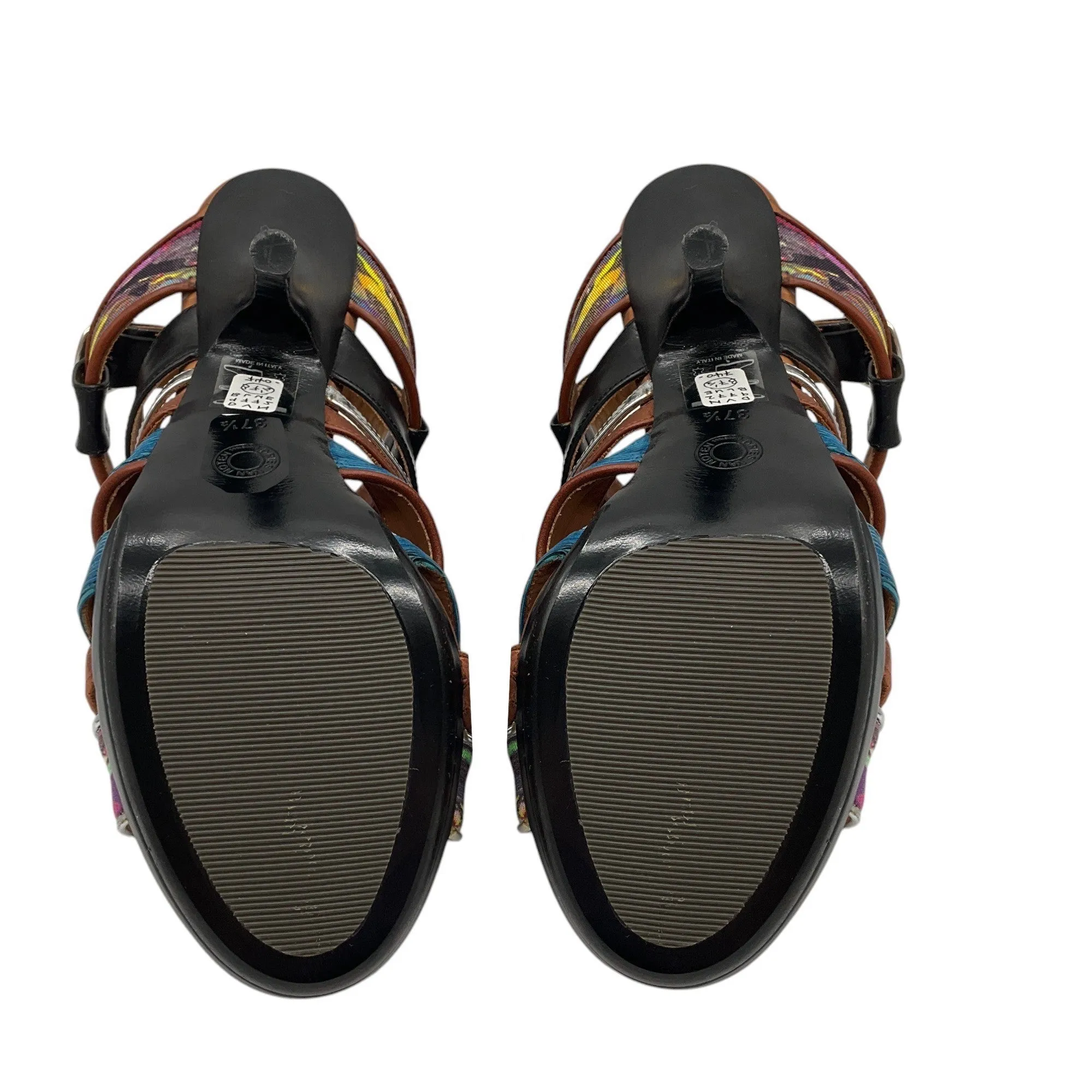 Dries van Noten Blue / Black Multi Strap Sandals