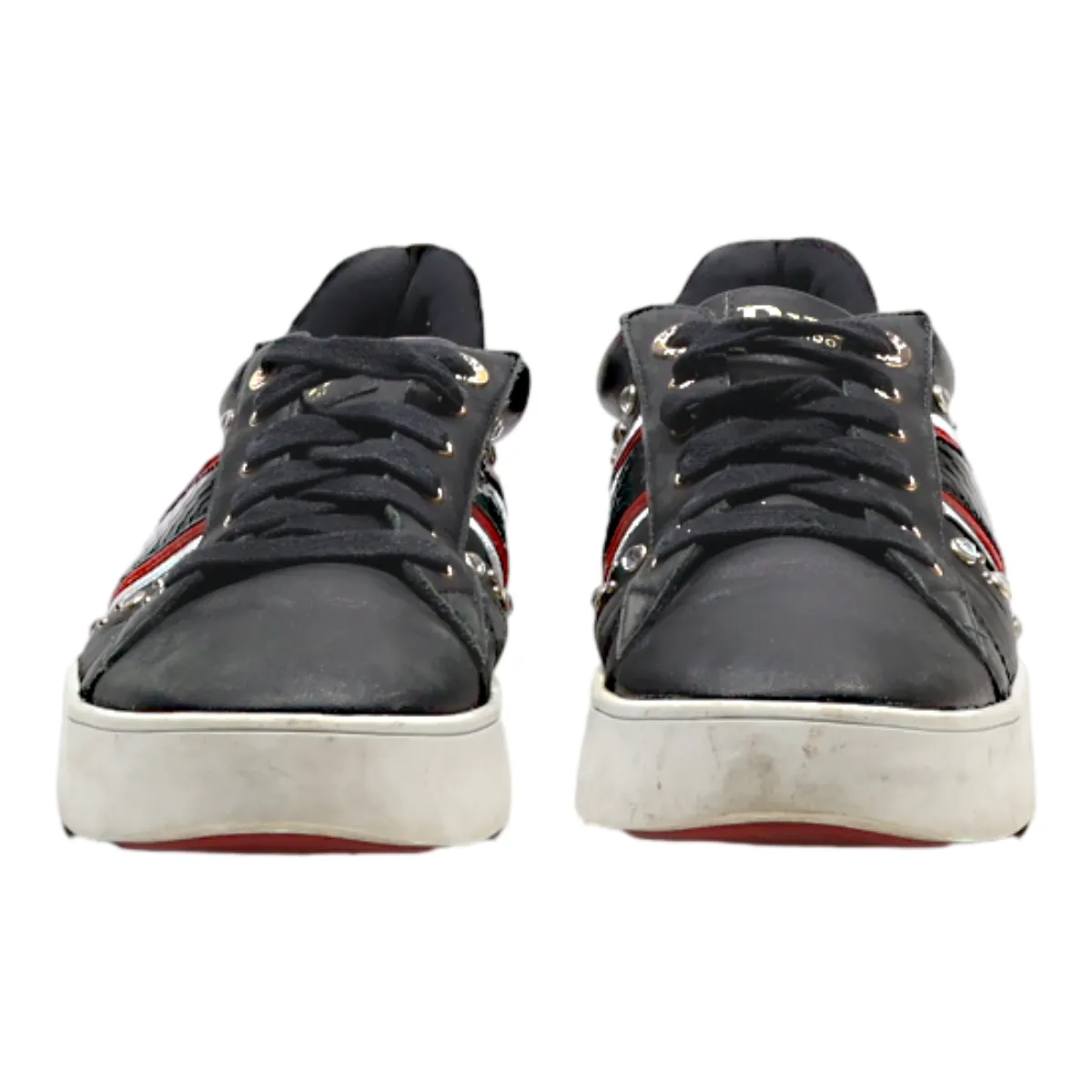 DUNE Sneaker Trainers Black Leather Womens UK 4