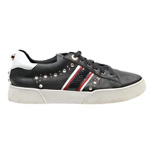DUNE Sneaker Trainers Black Leather Womens UK 4
