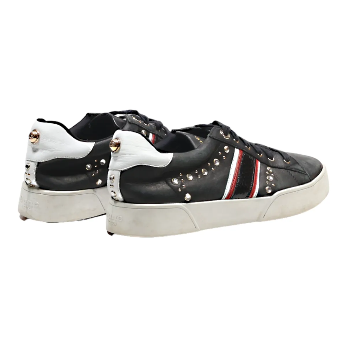 DUNE Sneaker Trainers Black Leather Womens UK 4