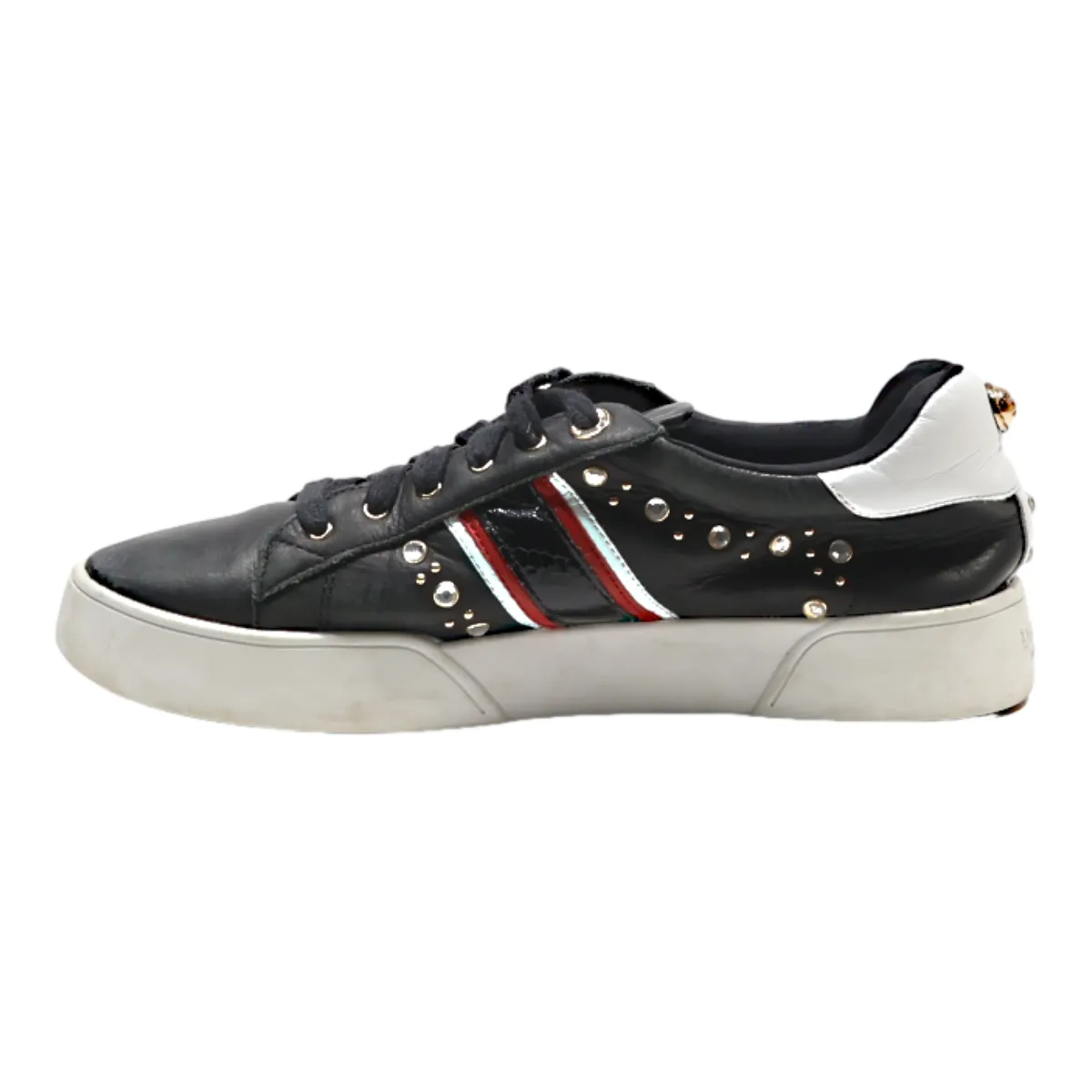 DUNE Sneaker Trainers Black Leather Womens UK 4