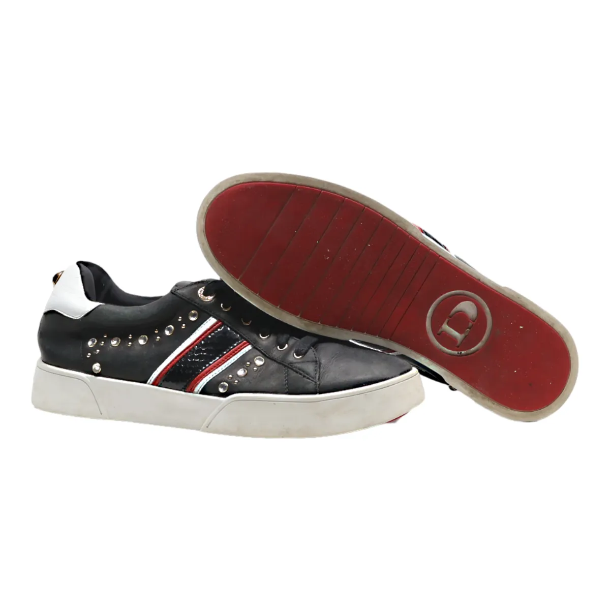 DUNE Sneaker Trainers Black Leather Womens UK 4
