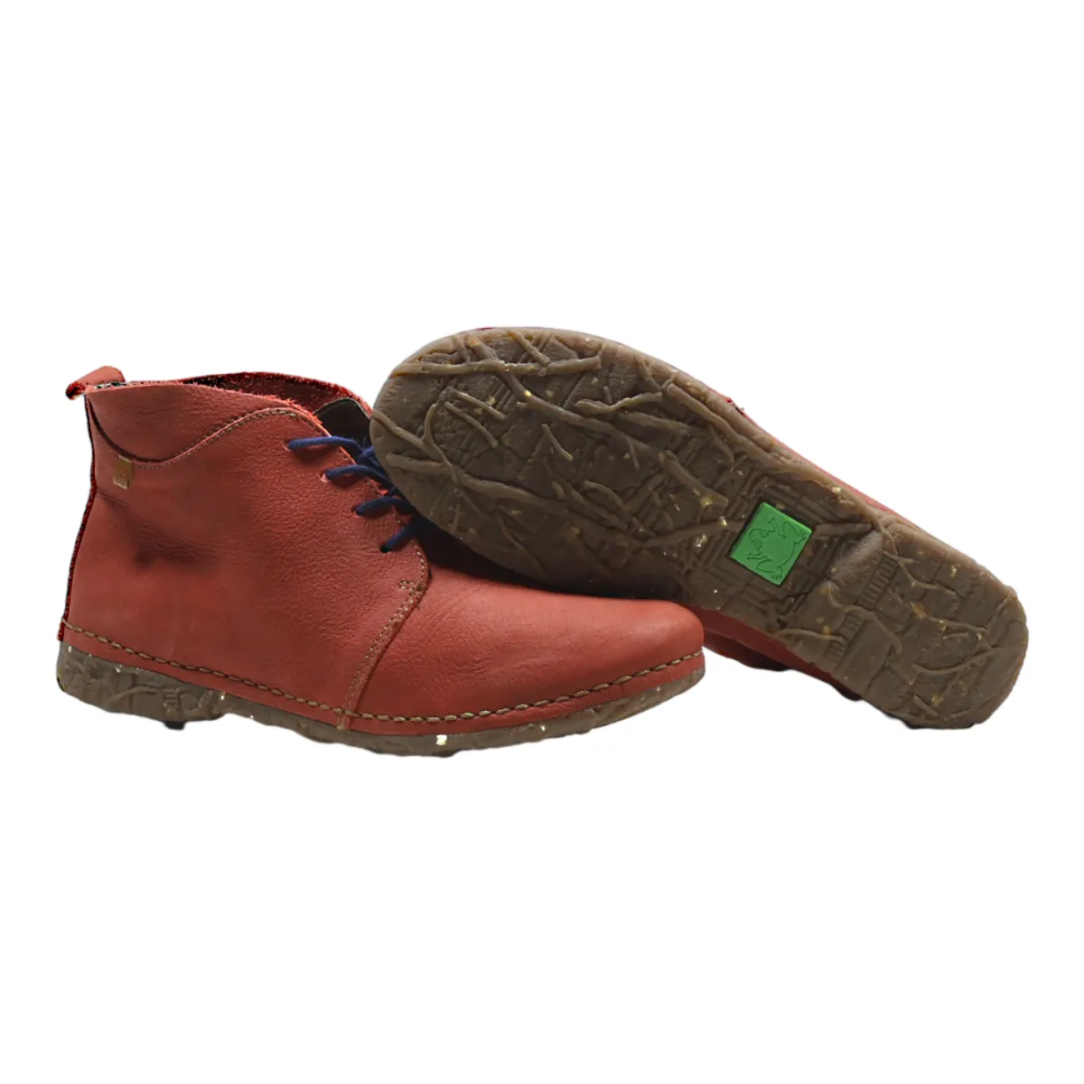 EL NATURALISTA Desert Boots Red Leather Womens UK 7