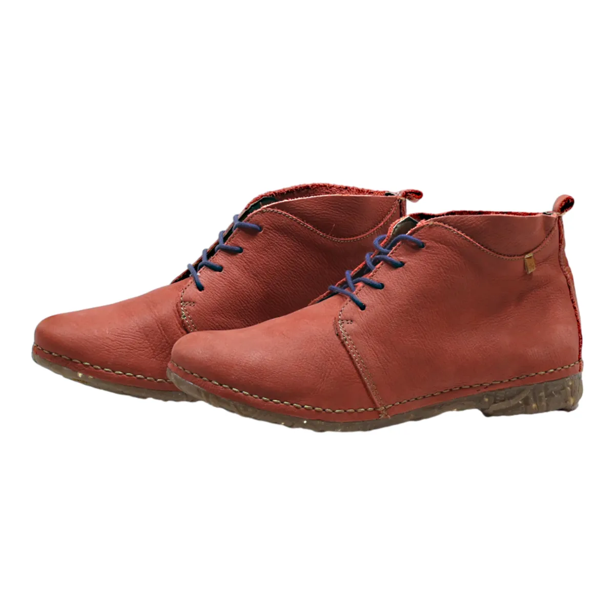 EL NATURALISTA Desert Boots Red Leather Womens UK 7