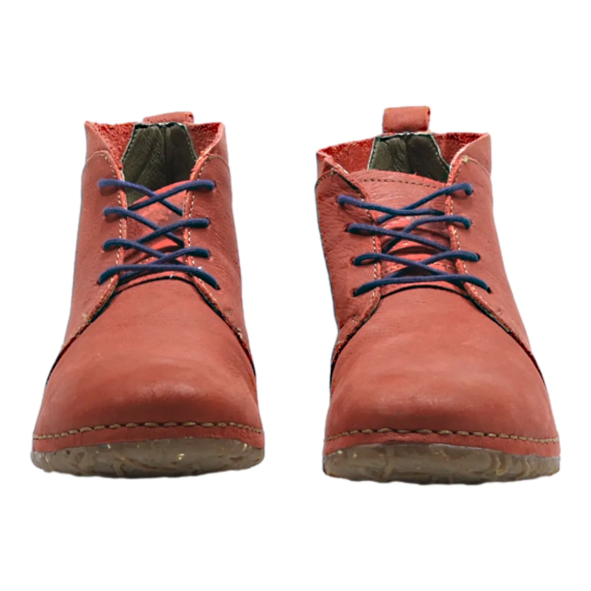 EL NATURALISTA Desert Boots Red Leather Womens UK 7