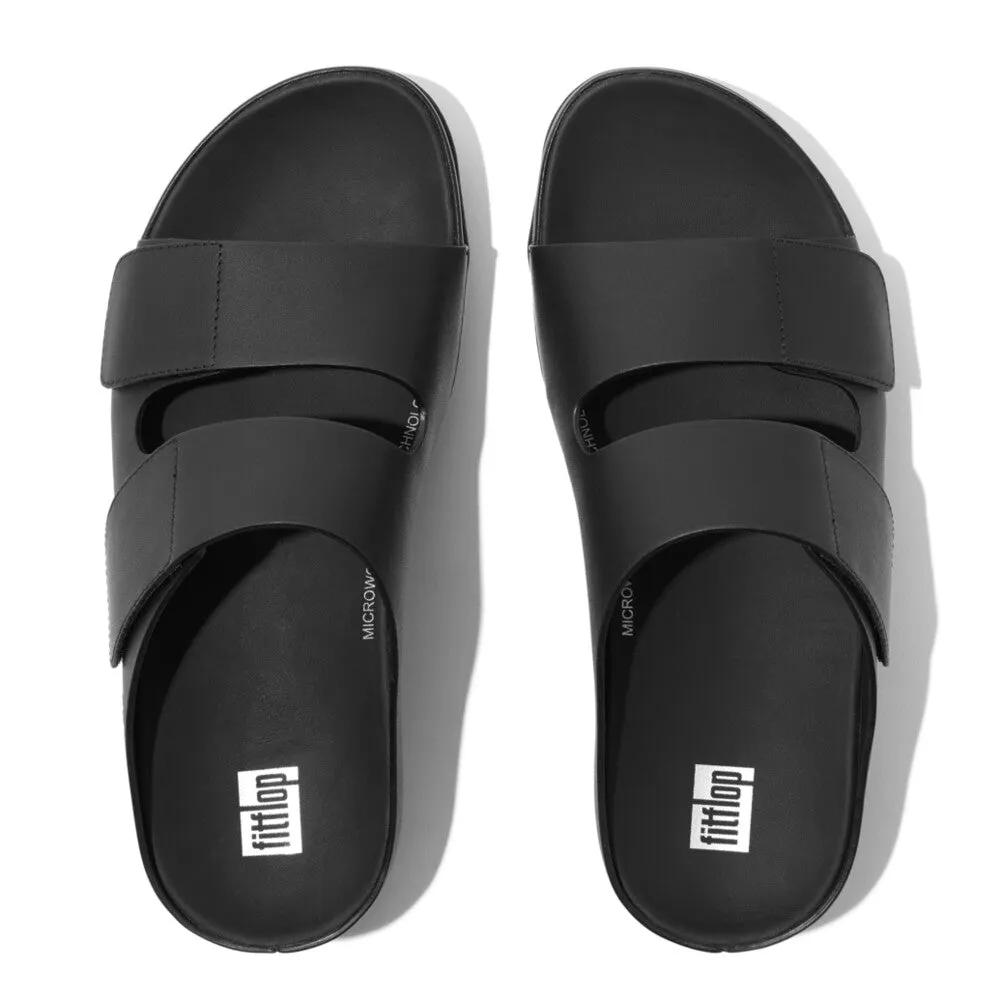 FitFlop SHUV Adjustable Two-Bar Leather Slides